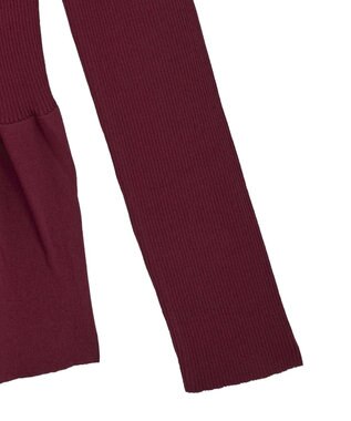 earth music&ecology 【接触冷感】ペプラムニットカーディガン Bordeaux