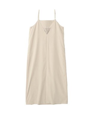 AMERICAN HOLIC 【2点セット・マルチ機能】フリルジレ＋Iラインワンピース Light Beige