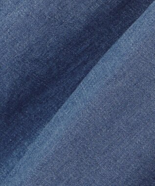 UNFILO L UNFILO DENIM LIGHT タックワイドパンツ ブルー