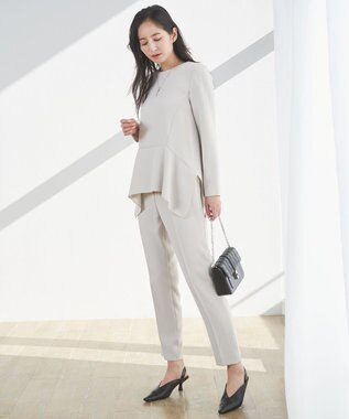 ICB 【洗える】 ライトダブルクロス ドロストパンツ トープ系