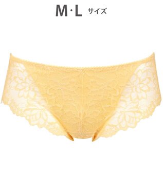 WACOAL サニタリーショーツ 【GOCOCi ゴコチ】 「普通~多い日」に対応 後ろまでしっかりカバー 羽付きナプキン対応 総レース 生理用ショーツ はきこみ丈あさめ レディース PGG198 /ワコール イエロー