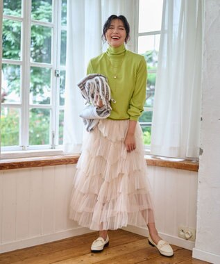 WEGO 【WEB限定/25年秋冬新作/洗濯OK/毛玉レス】タートルネックニット グリーンその他