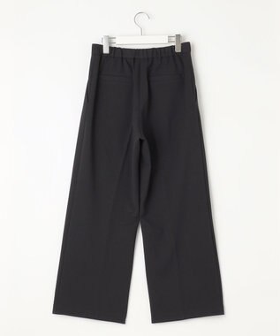 J.PRESS LADIES 【洗える・イージーケア】CUT GEORGETTE セミワイド パンツ ネイビー系
