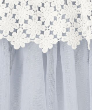 組曲 KIDS 【150-160㎝】フラワーレース ドレス サックスブルー系