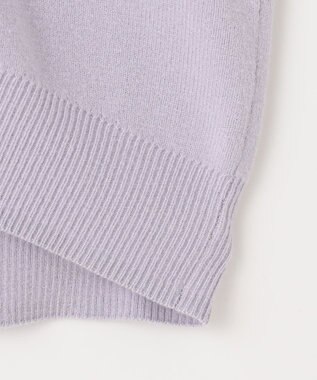 Feroux 【洗える】Vネック プルオーバー ニット ライラック系