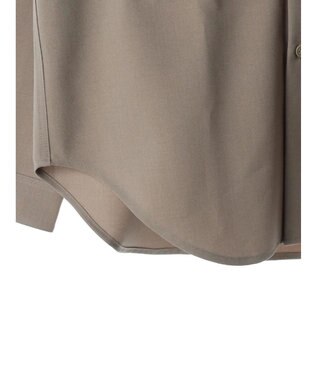 CRAFT STANDARD BOUTIQUE ポリエステルツイルポケッタブルシャツ Gray Beige