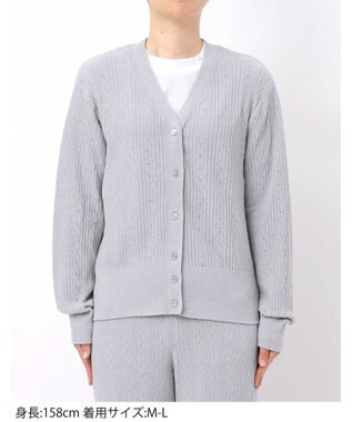 une nana cool とろみ素材がここちよいカーディガン　ｍｏｉ　ｒｏｏｍ（モアルーム） グレー