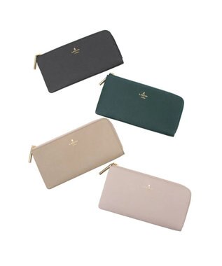 LANVIN en Bleu リュクサンブール Lファスナー長財布 オールドローズ