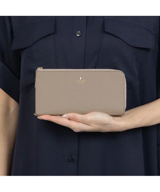 LANVIN en Bleu リュクサンブール Lファスナー長財布 オールドローズ