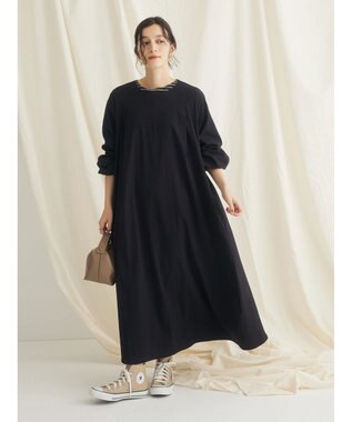 CRAFT STANDARD BOUTIQUE レーヨンデシンドレッシーワンピース Black