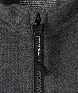 JOSEPH ABBOUD MOUNTAIN 【ソフト/吸水速乾/ライナードッキング対応】メランジバック メッシュ ジップ カットソー グレー系