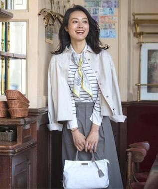 J.PRESS LADIES 【洗える】バスクボーダー カットソー モカ系1