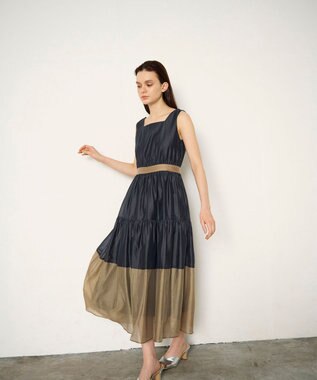 GRACE CONTINENTAL ボレロセットティアードワンピース グレー