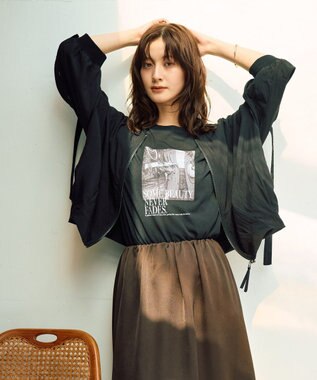 YECCA VECCA 【UVカット/接触冷感/遮熱】COOL5分袖MA-1 Khaki