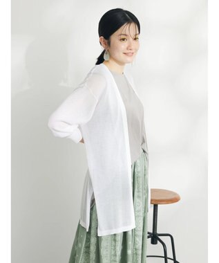 CRAFT STANDARD BOUTIQUE シアーニットトッパーカーディガン Off White