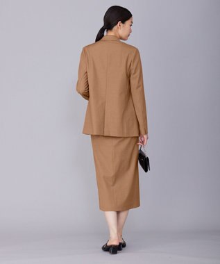 ICB 【セットアップ対応・洗える】 LooseWeave ダブルブレストジャケット レディッシュブラウン系