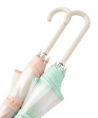 MOONBAT ポール＆ジョー アクセソワ 長傘 ビニール傘 グラデーション×クリザンテーム ミントグリーン