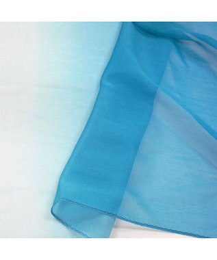 Marca ＜洗えるシルク＞【Marcaオリジナル】オンブレーロング ウォッシャブル シルクローン ロングスカーフ ブルーネイビー