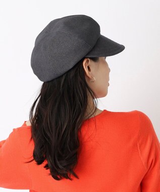 MOONBAT FURLA(フルラ) ワンポントプレート キャスケット／UV 手洗い可 日本製 サイズ調整 防菌防臭 ダークグレー