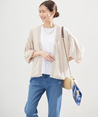 組曲 L シアーニットドルマンカーディガン ベージュ系