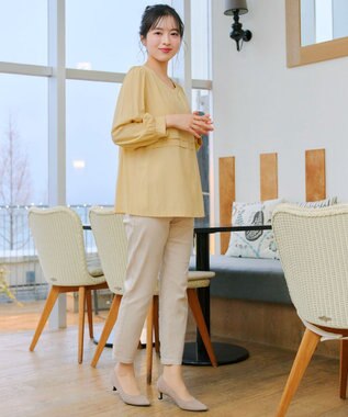 Tiaclasse L アンクルテーパードパンツ ライトベージュ