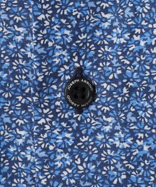 JOSEPH ABBOUD 【キングサイズ・清涼・リネンブレンド】コットンリネン ボイルフラワープリント 半袖シャツ ネイビー系5