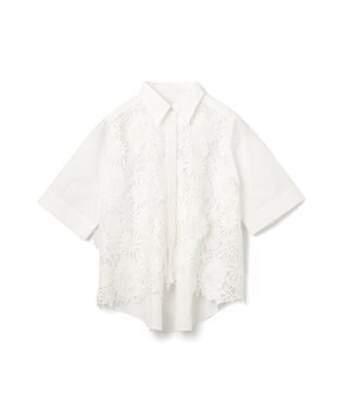 GRACE CONTINENTAL ケミカルフラワードレスシャツ ホワイト