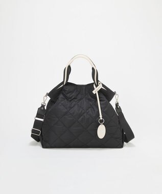 TOPKAPI 【TREASURE TOPKAPI】ストライプハンドル キルティング  2way トートバッグ A4対応 / 軽量 ブラック