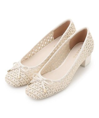 TOCCA CROCHET WITH RIBBON PUMPS パンプス アイボリー系