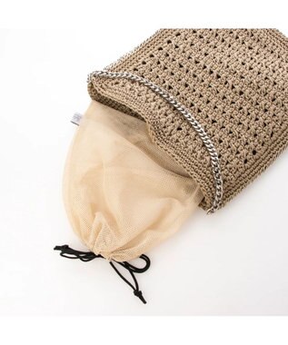 UNBILLION cachecache チェーンかがり横編みワンショルダー オーク