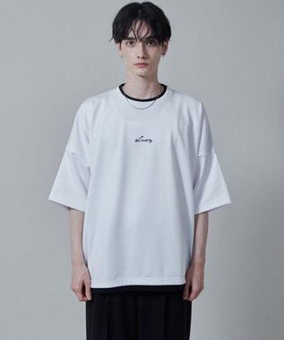 WEGO フクレジャガードフェイクレイヤードT（S） ホワイト