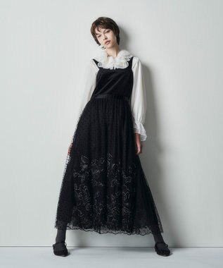 GRACE CONTINENTAL フェザーチュールカラーブラウス キナリ