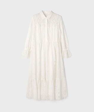 GRACE CONTINENTAL カットワーク刺繍ワンピース ホワイト
