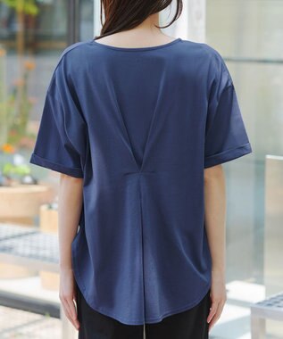 Tiaclasse 【接触冷感・UVカット・吸水速乾・洗える】バックシャンカットソープルオーバー ブルー