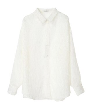 earth music&ecology ジャガードシャツ Off White