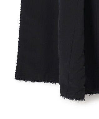 ICB ダイヤカットジャカードブラウス ブラック系