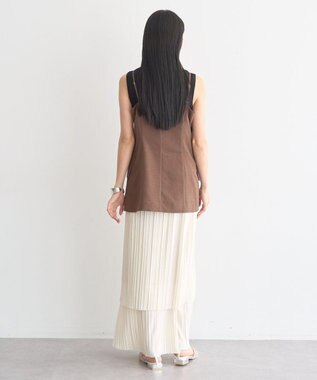 earth music&ecology プリーツレイヤードライクスカート Ivory