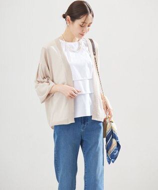 組曲 L シアーニットドルマンカーディガン ベージュ系