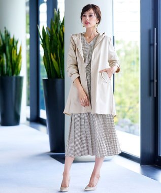 Tiaclasse 【洗える】ミドル丈マウンテンコート アイボリー