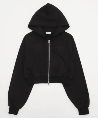 WEGO ショートZIPパーカー ブラック