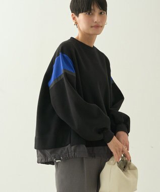 AMERICAN HOLIC ドロストライン切替ポンチプルオーバー Black