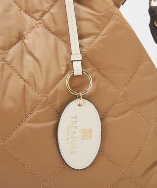 TOPKAPI 【TREASURE TOPKAPI】ストライプハンドル キルティング  2way トートバッグ A4対応 / 軽量 ベージュ