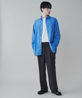 WEGO イージーケアブロードBIGシャツ ブルー