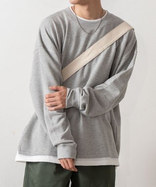 WEGO フェイクレイヤードプルオーバー グレー