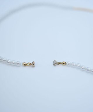 monshiro 【ヴィンテージパール】ラインバーグラスパール ネックレス ホワイト×ゴールド