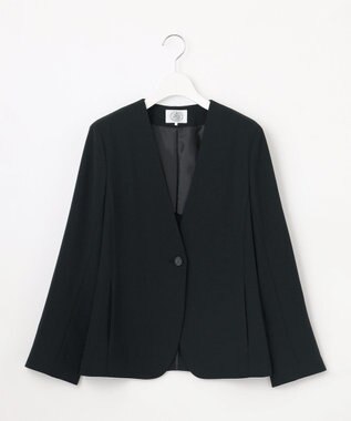 J.PRESS LADIES 【セットアップ対応・人気素材】Light ジョーゼット ノーカラー ジャケット