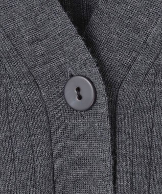 ICB 【洗える】エクストラファインメリノリブ ヘンリーネック プルオーバー ミディアムグレー系