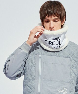 PW CIRCULUS 【手洗い可/裏起毛/2WAY】【UNISEX】リバーシブル ネックウォーマー ホワイト系