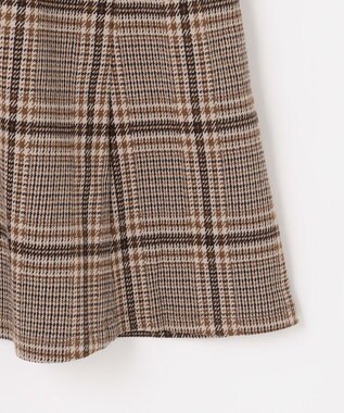 組曲 KIDS 【150-160㎝】レディチェック ワンピース ブラウン