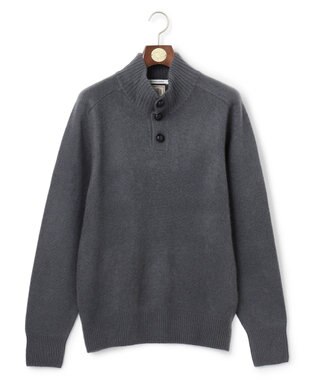 J.PRESS MEN 【カシミア100%使用】カシミヤリブモックネック ニット グレー系